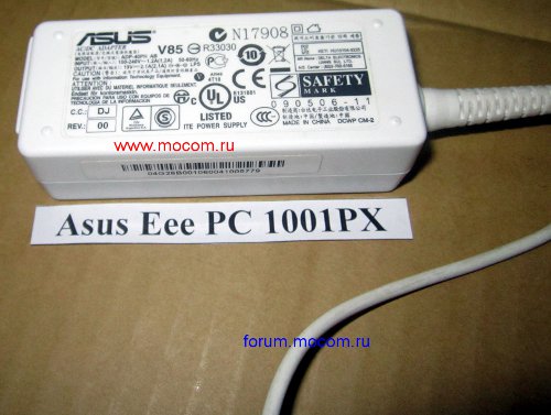  Asus Eee PC 1001PX:   Asus 19V - 2.1A (2,1A), ADP-40PH AB; : ,  : 2.5 x 0.7 