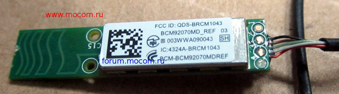  HP ProBook 4515s VC377ES: Bluetooth BCM92070MD;  6017B0213001