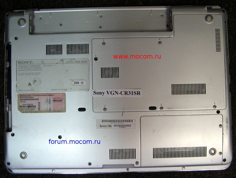  Sony VAIO VGN-CR31SR / PCG-5K4P:  