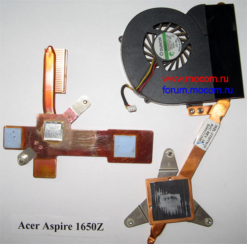  Acer Aspire 1650Z:  Sunon MagLev B0506PGV1-8A, DC5V-1.8W;  36ZL-2TMTN10 S060222MD;  FBZL9001014 S060114B