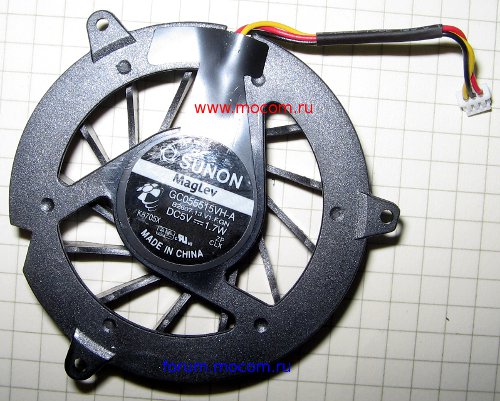  Acer Aspire 4920:  GC055515VH-A, B2607.13.V1.F.GN, DC5V 1.7W; Round fan 57x57x10mm; Wire Length: 50mm, 3-wire 3-pin connector