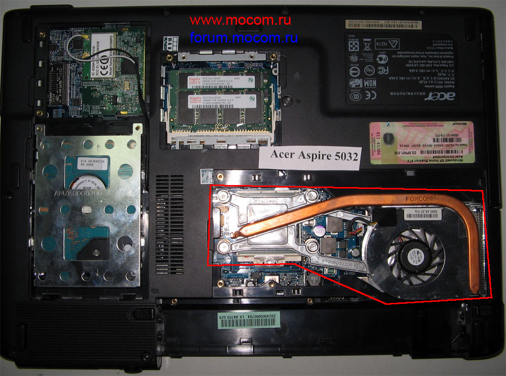  Acer Aspire 5032 / 5033:  UDQF2ZR11CCM, DC5V 0.18A