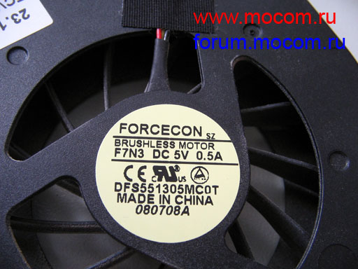  Acer Extensa 5630G:  FORCECON F7N3, DC 5V 0.5A, DFS551305MC0T,  23.10227.001;  60.4Z416.002 A02