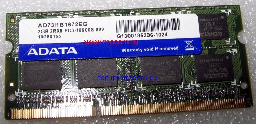 AD73I1B1672EG ADATA 2GB 2RX8 PC3-10600S-999 DDR3