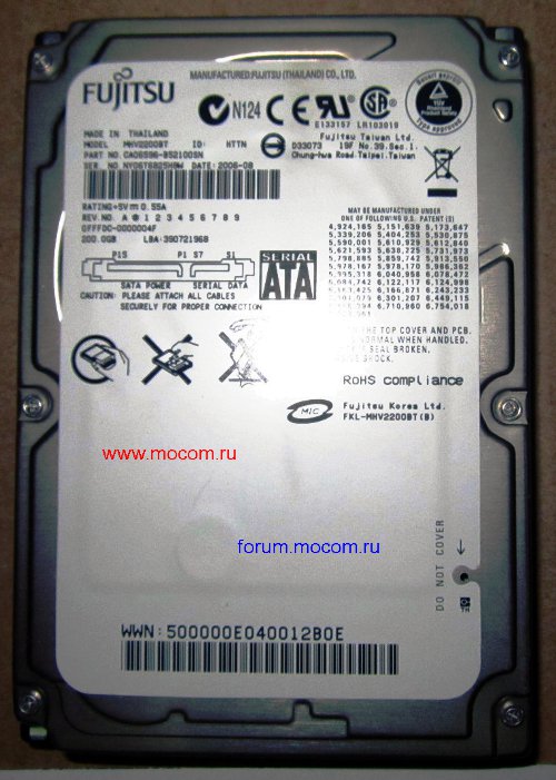   : HDD Fujitsu MHV2200BT 200Gb SATA 4200RPM