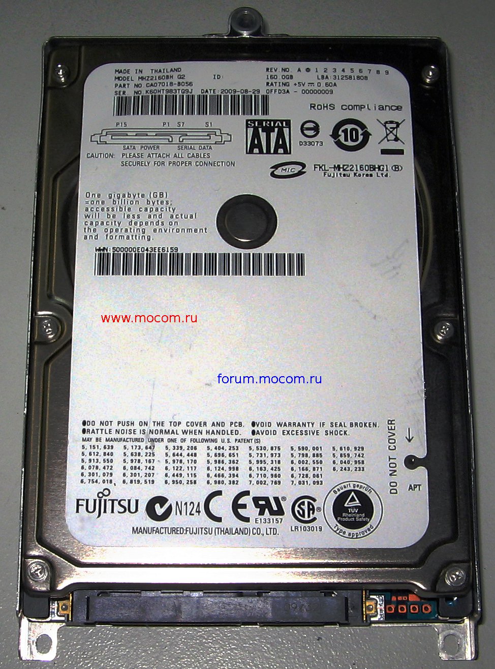MHZ2160BH (2.5インチHDD 160GB S-ATA) FUJITSU - パソコン周辺機器