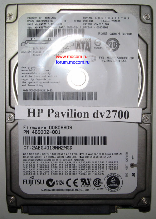   : HDD Fujitsu MHZ2250BH G2 250Gb SATA 2.5