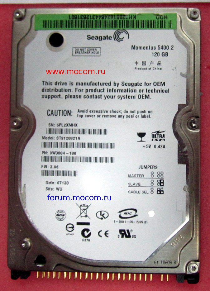   : HDD Seagate ST9120821A Momentus 5400.2 120Gb IDE