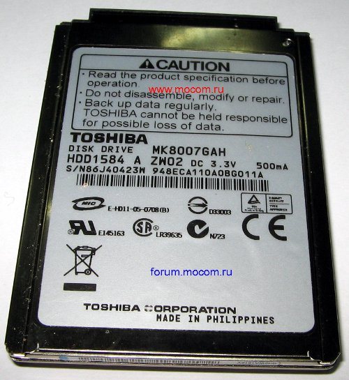   : HDD Toshiba MK8007GAH 1.8