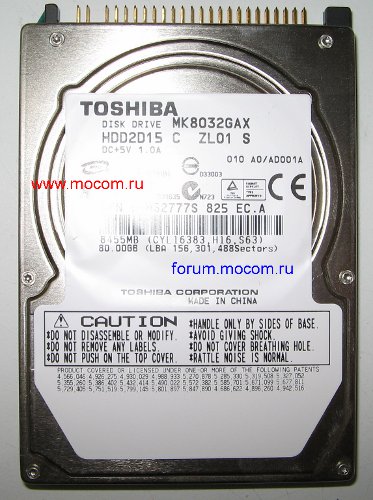   : HDD Toshiba MK8032GAX IDE 80Gb