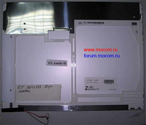 Fujitsu-Siemens AMILO D CY23:  15quote; 1024x768, , 20 pin, LG.PHILIPS, LP150X1: 14.1" (1024 x 768) 20 pin