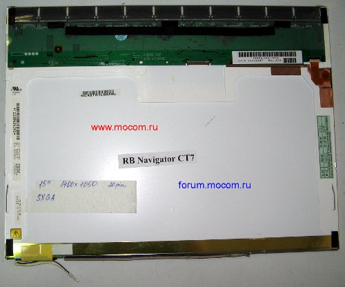  RoverBook Navigator CT7:  15" 1400x1050, 20 pin, ; IBM ITSX93C, 47L8150, F58915, W24092; 0004889T 46882-08F-1542