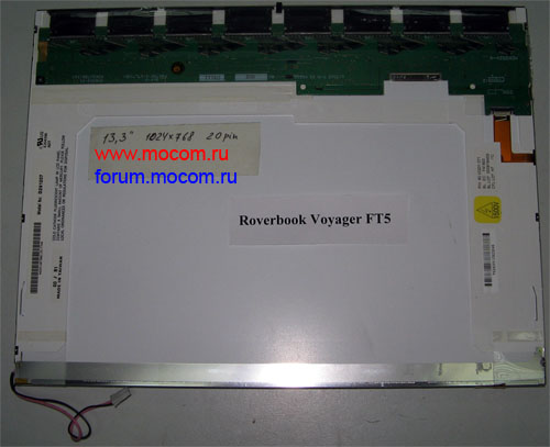  13.3" (1024 x 768), 20 pin, D291207   RoverBook Voyager FT5