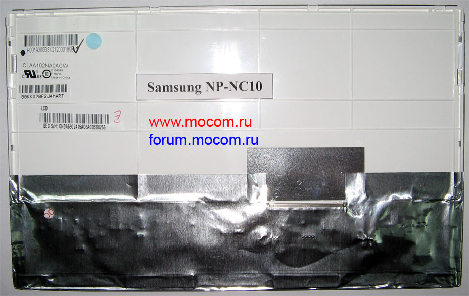 Samsung NP-NC10:  CLAA102NA0ACW 10.2" 1024x600