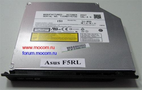 Asus F5RL:   DVD-RW,  UJ-850