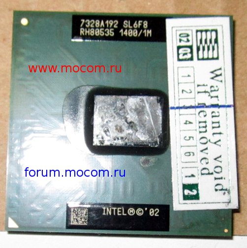  Roverbook Nautilus E415 WH:  Intel Pentium M 1.40GHz, 1M Cache, 400MHz FSB, SL6F8