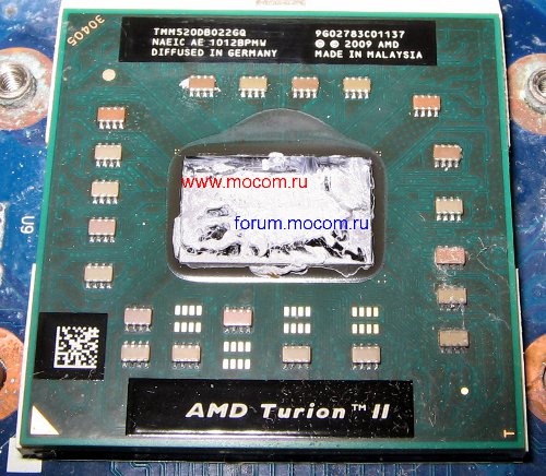  Samsung NP-R525:  AMD Turion II Ultra M520 TMM520DB022GQ; 2.3G/1M/3600