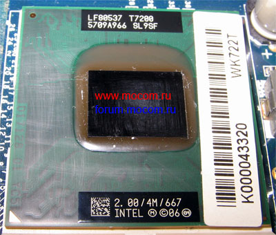  Toshiba Satellite P200-10C:  Intel Core2 Duo Mobile T7200, 2GHz / 667MHz / 4MB, SL9SF