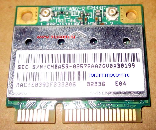  Samsung RV410: mini PCI Wi-Fi AR5B95